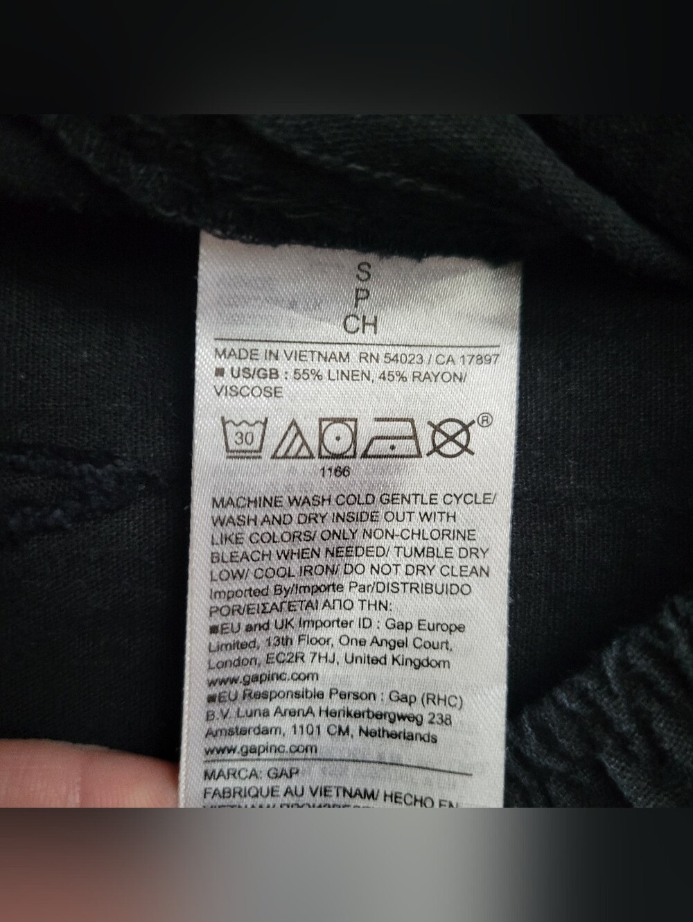 Gap Pants Barrel Leg Linen Black Spring Summer Pant Airy Balloon Tapered Small - Picture 5 of 8